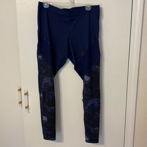 Champion C9 XXL Navy Blue and Sheer Panels Activewear Leggings
